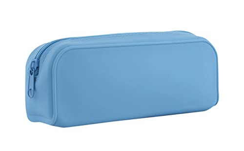 Estojo Infantil com Creme Azul Claro 195X55X75Mm OFITURIA OFITURIA - Organizadores de mesa - estojo infantil, creme azul claro, silicone, 195x55x75mm