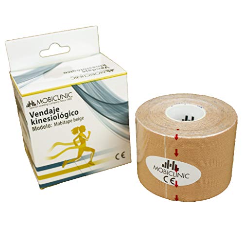 Fita de Cinesiologia MOBITAPE (Bege - 5 cm x 5 m) Mobiclinic - Fita médica e bandagens - cinesiologia, bege, 5 cm x 5 m