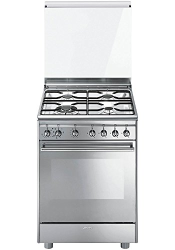 Fogão SMEG CX68M8-1 (71 L - Gas Natural Butano Propano - Inox) Smeg - Fogões - 71 L, gas natural butano propano, inox