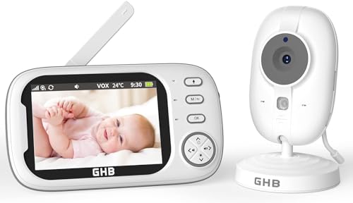 Câmara de Vigilância para Bebé GHB com Luz Noturna e Áudio Bidirecional GHB - Monitores de bebê - luz noturna, áudio bidirecional