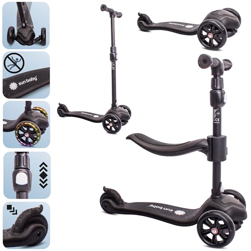 Trotinete SUN BABY (3 anos - Idade Mínima Recomendada: 3 anos) Sun Baby - Suportes para bicicletas para veículos - trotinete, sun baby, 3 anos, idade mínima recomendada, poliuretano, nylon, fibra de vidro, manípulo regulável, alavanca, equilíbrio