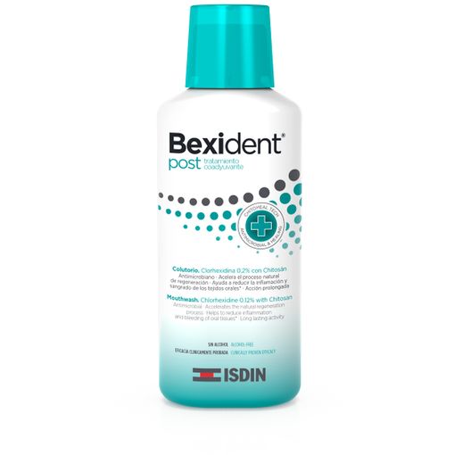 Bexident Post-Tratamento Coadyuvante Colutorio 250 Ml Isdin - Enxaguatório bucal - recuperação, inflamação, gengivas, mucosa oral