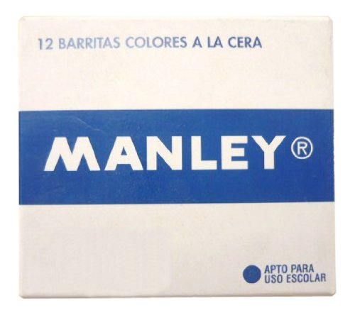 Caixa de Cera MANLEY (Preto - 6.5 x 4.2 x 1.8 cm) Manley - Lápis de cera - preto, 6.5 x 4.2 x 1.8 cm, 12 unidades