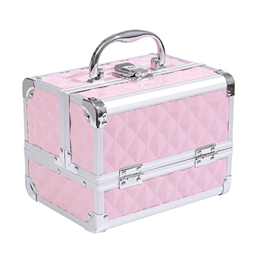 Mala de Maquilhagem HOMCOM | 20 x 15 x 15 cm - Preto HOMCOM - Armazenamento e organização - maquilhagem, 20x15x15cm, preto