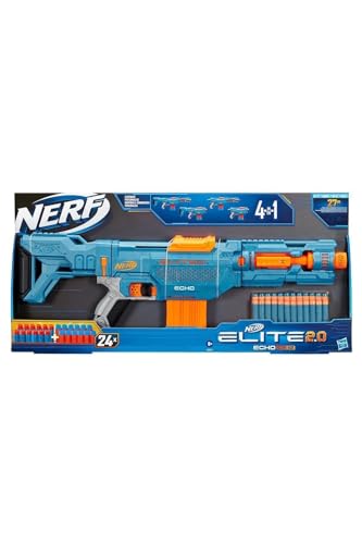 Lançador NERF Elite 2.0 Echo CS-10 (Idade Mínima: 8 anos) Nerf - Armas de brinquedo e acessórios - lançador, disparador de mola, personalizável, dardos