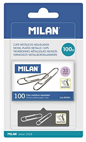 Caixa 100 Unidades de Agrafos METÁLICO MILÃO 33 mm Milan - Clipes de papel e grampos - agravo, metálico, 3,3mm