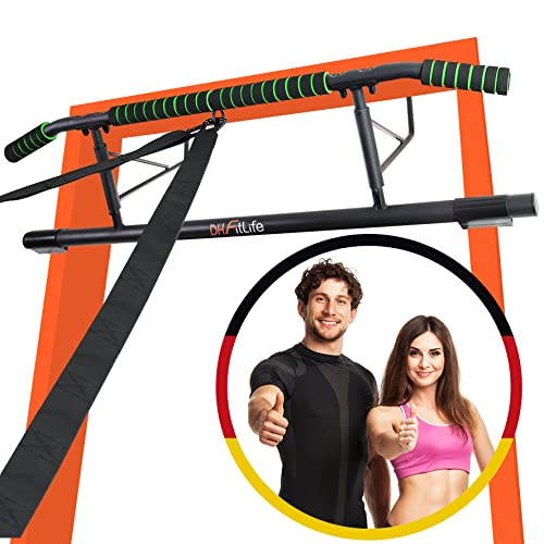 Barra de Dominadas DH FITLIFE (Aço - 68 x 35 x 10 cm) DH FitLife - Barras de flexão e barra de pull-up - aço, preto, cinzento, 200 kg