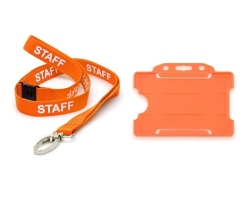 Corda Identificativa CKB Ltd 2 Unidades Laranja CKB LTD - Porta-crachás e porta-bilhetes - corda identificativa, 2 unidades, laranja, clip metálico, 51 cm