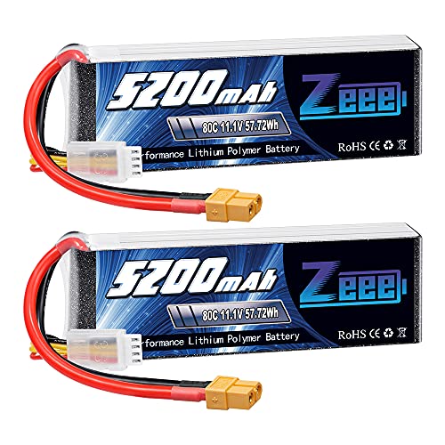 Bateria ZEEE 3S LiPo 5200mAh 11.1V 80C Rc Zeee - Baterias - bateria, zee, 3S, lipos, 5200mAh, 11.1V, 80c