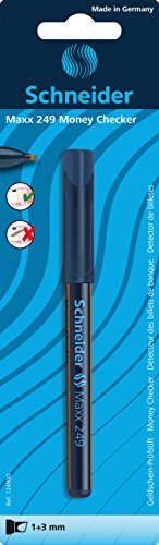 Esferográfica SCHNEIDER Maxx 249 Azul (Ponta de Feltro - 0.7 mm) Schneider - Verificadores de notas bancárias - ponta de feltro, 0.7 mm, não ácida, resistente ao frio