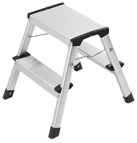 Escada de Transporte HAIO L90 Step-Ke 2X2 Hailo - Escadas Domésticas - 2x2 marchas, 150 kg, preto, cinzento, alumínio anodizado