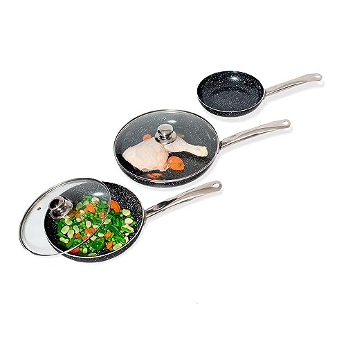Conjunto de Frigideiras Antiaderente MAXELLPOWER MAXELLPOWER - Frigideiras e panelas de fritar - antiaderente, 3 frigideiras, alumínio fundido, resistência 220ºC