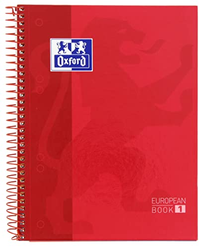 Caderno OXFORD European Book (A5 - 21 x 15 cm) Oxford - Cadernos e bloco de notas - capa resistente, espiral, 32 folhas, separadores