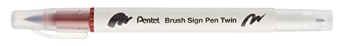 Caneta PENTEL Brush Sign (Castanho - Tinta à água) Pentel - Instrumentos de escrita e desenho - tinta à água, ponta flexível, pigmentos naturais, traço suave