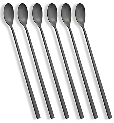 Conjunto de 6 Espátulas de Café e Leite Mango Largo AOOSY AOOSY - Talheres - 6 espátulas, aço inoxidável, 18/10, mango longo
