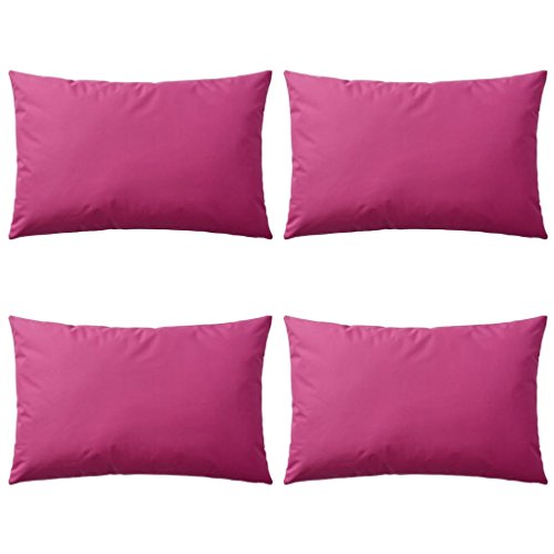 Conjunto de 4 Almofadas VIDA XL para Exterior (Rosa - Poliéster) vidaXL - Almofadas - conjunto, almofadas, vida xl, exterior, rosa, poliéster