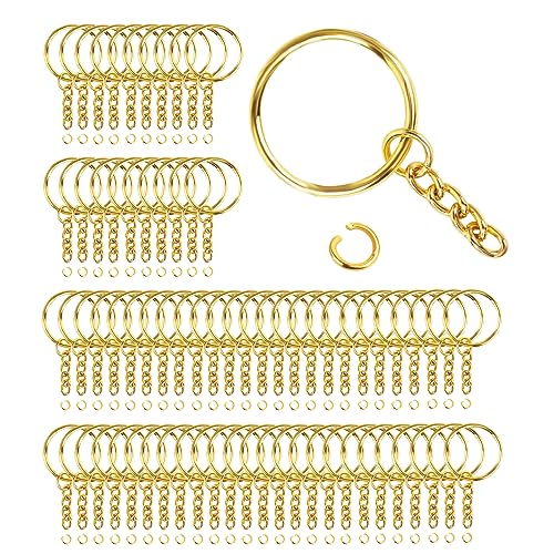 Anéis de Fita para Porta-Chaves 25Mm 70 Unidades DOURADO MXTIMWAN - Porta-chaves - 25mm, dourado, 70 unidades, metal