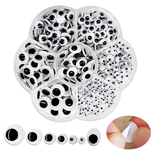 Ojos de plástico autoadhesivos fangzidm 4-12 mm 500 piezas FANGZI - Enfeites e acabamentos - plástico, autoadesivos, fangzidm, 4-12 mm, 500 peças