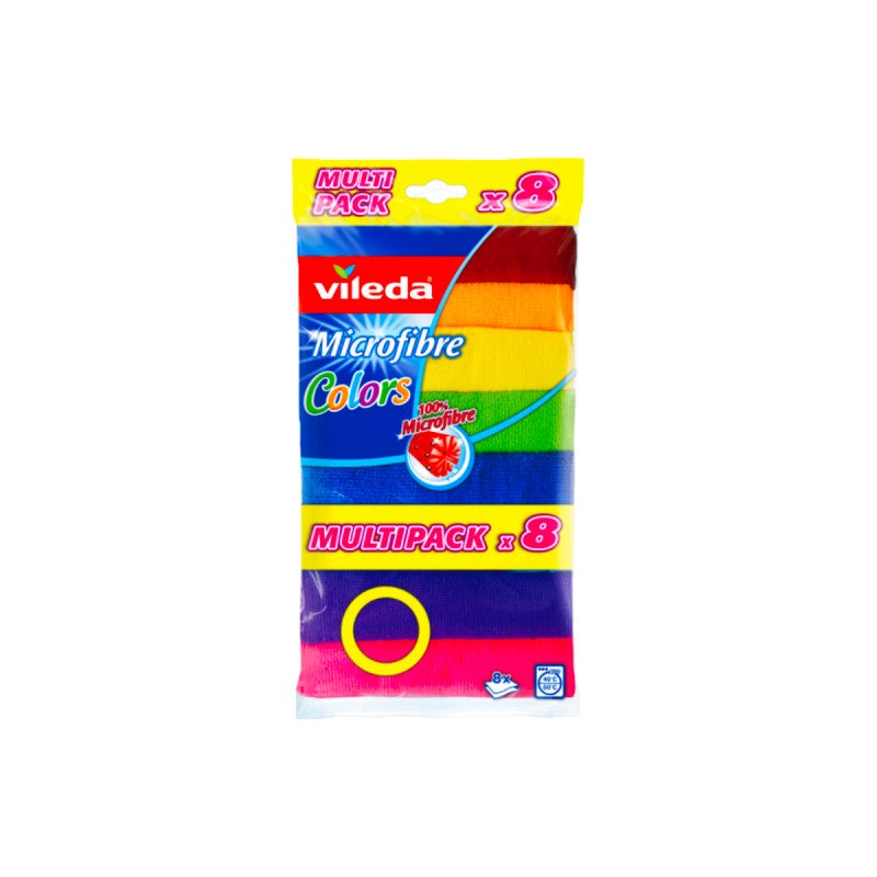 Panos de Limpeza VILEDA Microfibra (30x30cm) Vileda - Panos de limpeza de loja e panos de limpeza de uso geral - microfibra, 30x30cm, multiusos