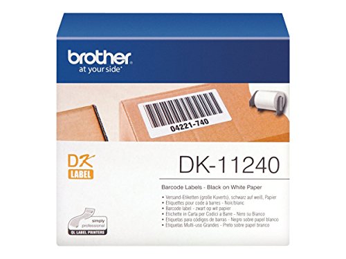 Etiquetas para impressão BROTHER DK-11240 Brother - Fitas de etiquetas e recargas - 102x51 mm, 600 rótulos, branco, material térmico