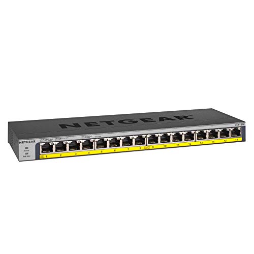 Switch NETGEAR ProSafe Plus GS116PP L2 10/100/1000 Netgear - Concentradores e comutadores - prosafe, l2, 10/100/1000