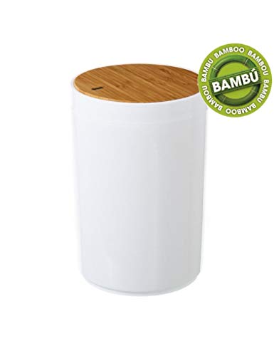 Caixote do Lixo em Espuma de Poliuretano com Tampo de Madeira de Bambu Hogar y Mas - Lixeiras e cestos de lixo - espuma, poliuretano, bambu