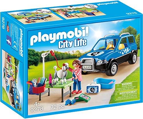 Playmobil City Life 9278 Carro de lavagem para cães (Jogos de Sociedade) PLAYMOBIL - Conjuntos de brinquedos - lavagem, cães, carro, remedios