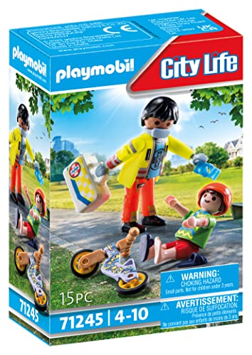 Playmobil City Life 70211 (Jogos de Construção) PLAYMOBIL - Conjuntos de brinquedos - playmobil, city life, jogos de construção, equipe médica, paramédico, criança ferida