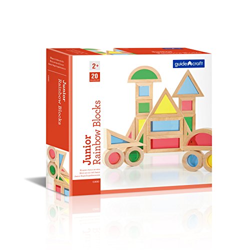Jogo de Tabuleiro GUIDE CRAFT Jr. Rainbow Light Play Block Set (Idade Mínima Recomendada: 3 anos) Guidecraft - Brinquedos - construção, cores, luminosas, 3 anos