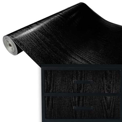 Autocolantes Decorativos DECOMASTER Vinil Adesivo para Móveis (Preto - 90x100cm) DecoMeister - Revestimentos para gavetas e prateleiras - vinil, adesivo, móveis, resistente à água