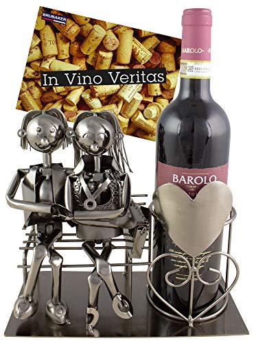Figura Decorativa BRUBAKER Wine Holder (Cinzento) BRUBAKER - Suportes para garrafas de vinho - decorativa, holder de vinho, cinzento
