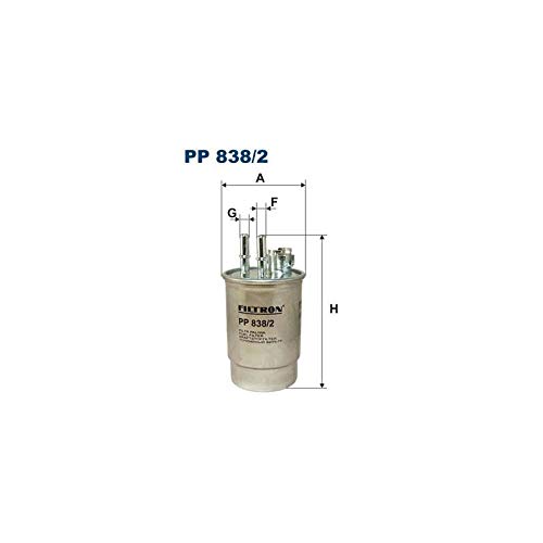 Filtro de combustível FILTRON PP838/2 (1 peça) FILTRON - Sistemas de combustível de veículos automotores - preto, plástico, 1 peça