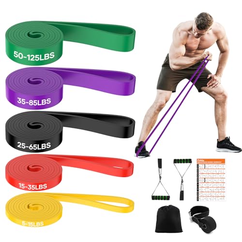 Faixa Elástica Musculação FOKKY (5 Un) Fokky - Bandas de exercício - conjunto, 5 bandas, fixação, forca, flexibilidade