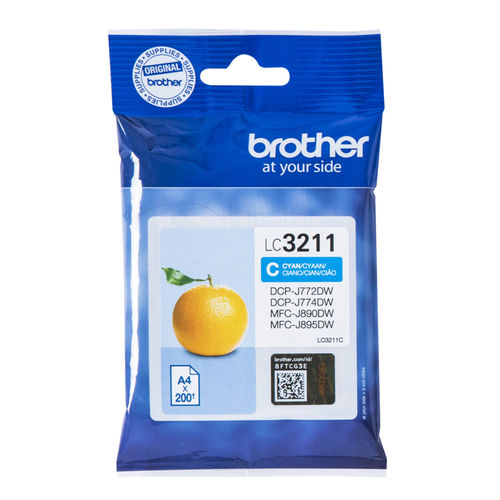 Tinteiro BROTHER LC-3211C - LC3211C Preto Brother - Cartuchos de toner e jato de tinta - preto, jato de tinta, 200 páginas