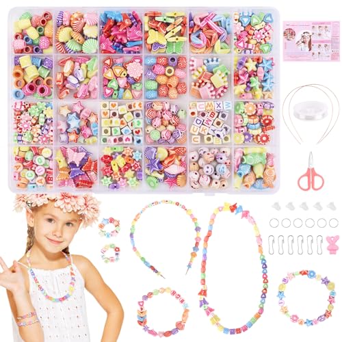 Kit de Artesanato para Crianças VFANDV 500+ Pulseiras (Idade Mínima: 5) VFANDV - Kits de artesanato de brinquedos - pulseiras, brincos, ferramentas, crianças