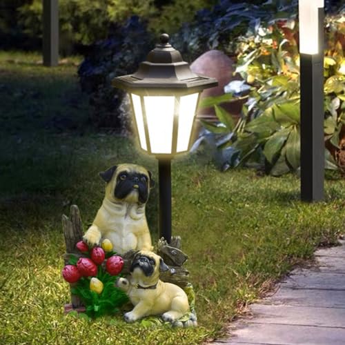 Figura Solar de Jardim para Cães OKESYO com Luz OKESYO - Lâmpadas - figura solar, jardim, iluminação solar, decoração