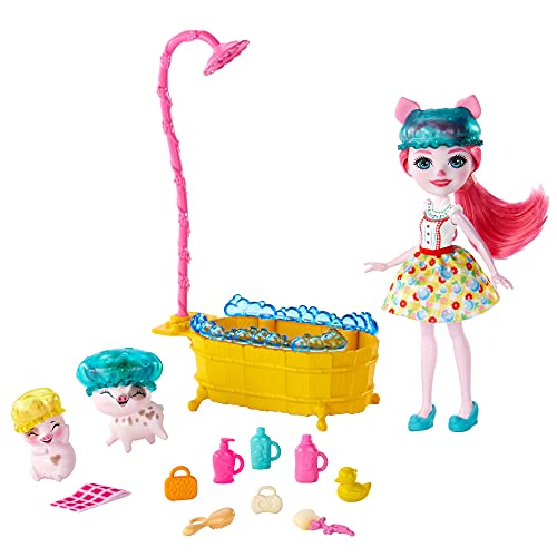 Boneca ENCHANTIMALS Bath Time (Idade Mínima: 3 anos) Enchantimals - Conjuntos de brinquedos - boneca, enchantimals, bath time, idade mínima 3 anos, petya porquinho, cabeça movível, acessórios