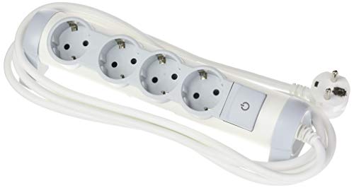 Extensão Elétrica C2G 80825 3m 4 tomada(s) CA Interior Cinzento, Branco Legrand - Fios e cabos elétricos - 3 m, 4 tomada(s), interior, ligar/desligar