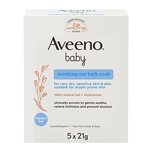 Aveeno Baby Calm & Moisturizing Bath Powder 5X50G Johnson & Johnson - Banho e corpo - calmante, hidratante, pó de banho