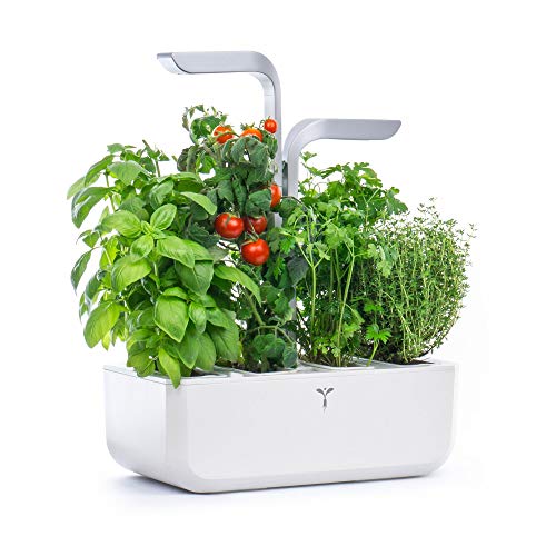 Vaso Inteligente VÉRITABLE Smart Garden Branco + 4 Recargas Solo/Sementes Veritable - Vasos e canteiros - inteligente, recargas, led automático, sem esforço