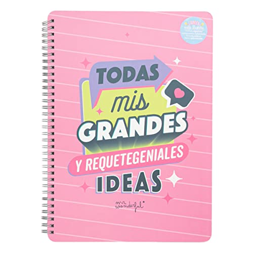 Caderno de Notas MR. WONDERFUL 9788490671919 (A5) Mr. Wonderful - Cadernos e bloco de notas - resistente, 80 páginas, A5