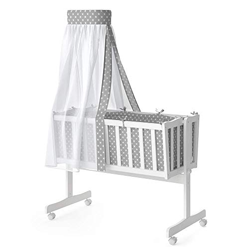 Berço de baloiço STAR IBABY (Branco - Espuma) Fresh Baby - Berços e moisés - baloiço, branco, espuma