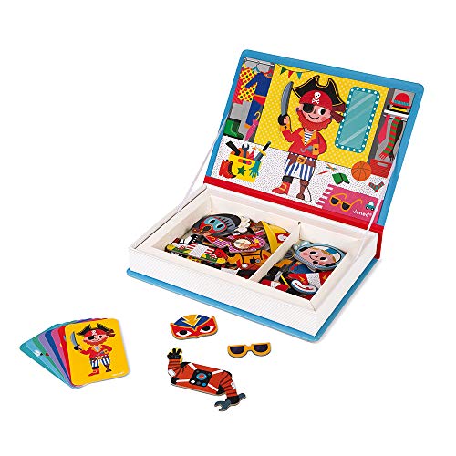 Jogo Magnético JANOD Livro Magnétique Garçon Janod - Brinquedos - educativo, 36 peças, destreza, precisão