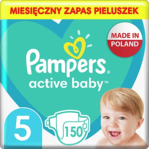 Fraldas Pampers Monthly Box 5 (Tamanho: 11 - 16 Kg) Pampers - Fraldas - fraldas, pampers, active baby, bebés, tecnologia, absorventes