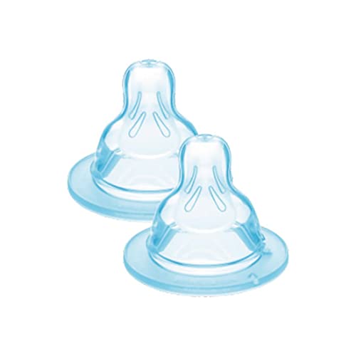 Conjunto de 2 Tetinas MAM Silicone (2 Meses) MAM - Bicos e forros para mamadeiras de bebê - silicone, 2 meses, teta espiralada, teta peito