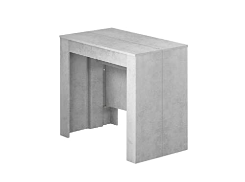 Mesa de Refeição INNOVATION HOME FURNISH EX300KENDRABLK (Branco - Aglomerado e Carvalho - 235x78x90cm) duehome - Mesas de cozinha e sala de jantar - extensível, 5 posições, anti-rayos, cimento