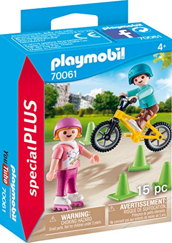 Playmobil Skateboard e Bicicleta de Arrigas (Idade Mínima Recomendada: 4 anos) PLAYMOBIL - Conjuntos de brinquedos - Skateboard, bicicleta, arrigas, desporto