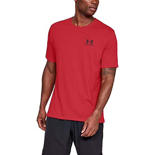 T-Shirt para Homem UNDER ARMOUR Sportstyle Chest Logo Vermelho para Corrida (S) Under Armour - Camisas e tops - homem, corrida, vermelho, s