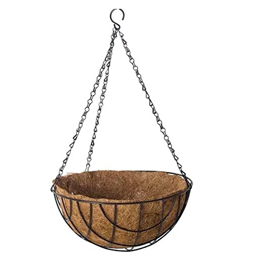 Cesto Suspensos Acan Tradineur Coco e Metal - Diâmetro 30 cm Gerimport - Vasos e canteiros - fibra de coco, estrutura metálica, diâmetro 30 cm, 45 x 30 cm