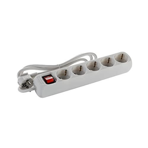 Extensão Elétrica ALCASA 199445 (5 Tomadas) Alyco - Fios e cabos elétricos - 5 tomadas, interruptor, protecção infantil
